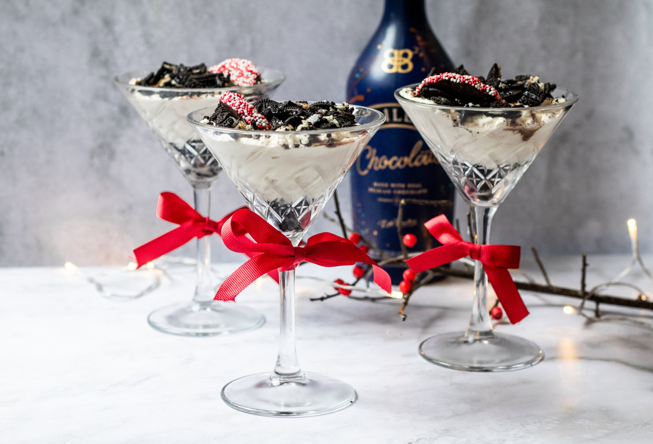 Cookies & cream mini trifles