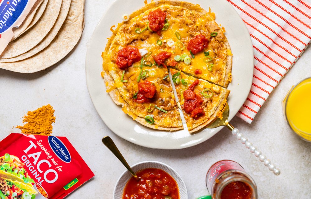 Crunchy tex mex omelet
