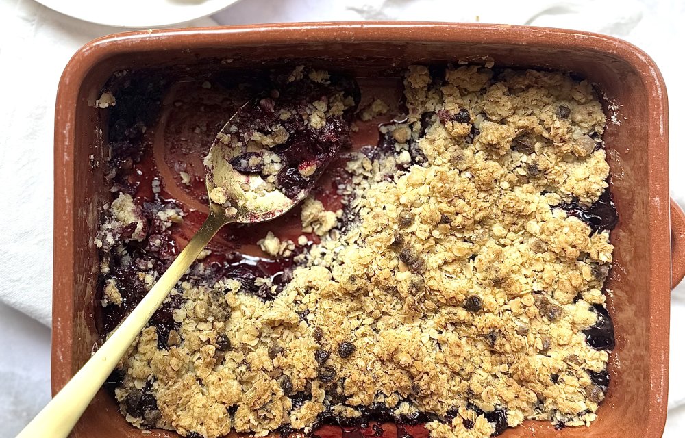Blueberry crumble