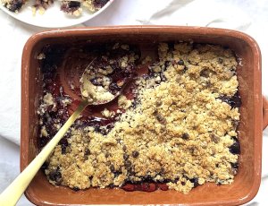 Blueberry crumble
