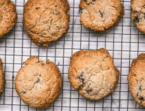 American oat cookies – dikke chewy havermoutkoeken