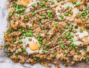 crispy rice traybake