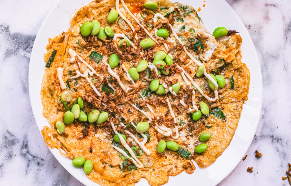 Aziatische rijstvelomelet