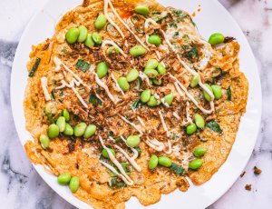 Aziatische rijstvelomelet