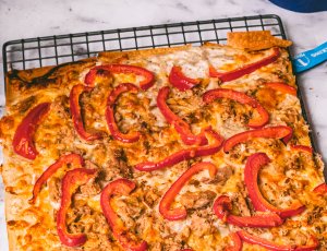 Gezonde tuna melt plaattaart