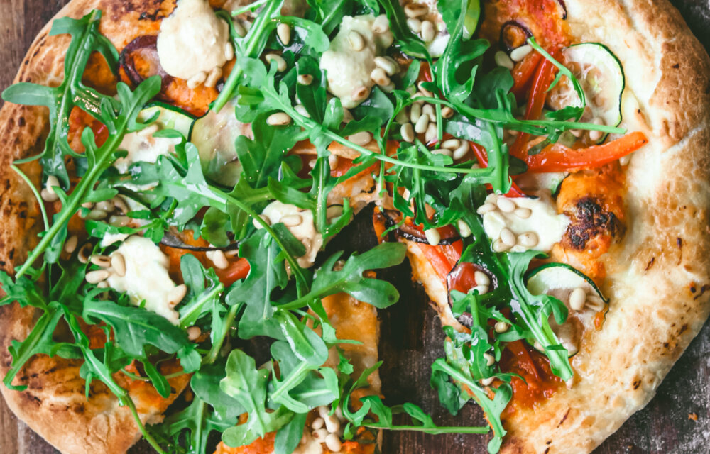 Vegan groentepizza